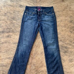 Wrangler Blue Boot Cut Jeans Medium-Dark Wash